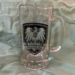 Biergarten Haus Glass Mug Stein 6”